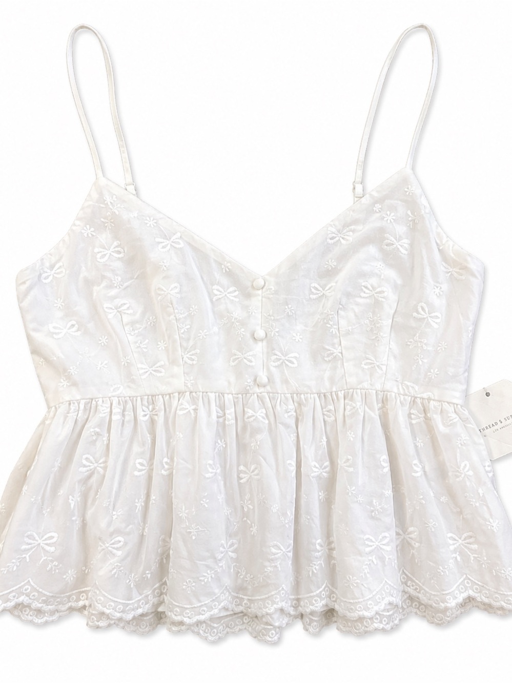Altard State Bow Embroidered Tank Top Medium